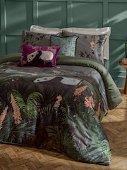 Paoletti Green Chuan 100% Cotton Sateen Duvet Cover Set - Image 1 of 3