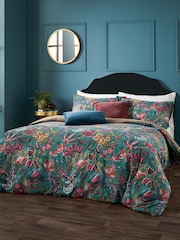 Wylder Lake Blue Viranai Exotic Floral Duvet Cover Set - Image 1 of 4