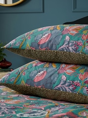 Wylder Lake Blue Viranai Exotic Floral Duvet Cover Set - Image 3 of 4