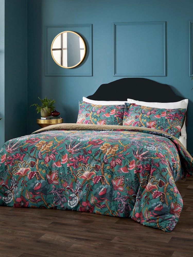 Wylder Lake Blue Viranai Exotic Floral Duvet Cover Set - Image 4 of 4