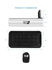 Get Fit White/Black Premium Air Bed With Headboard and Built In Pump - Image 2 of 7