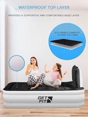 Get Fit White/Black Premium Air Bed With Headboard and Built In Pump - Image 4 of 7