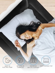 Get Fit White/Black Premium Air Bed With Headboard and Built In Pump - Image 5 of 7