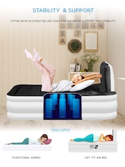 Get Fit White/Black Premium Air Bed With Headboard and Built In Pump - Image 2 of 2