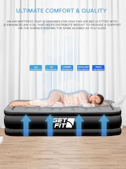 Get Fit Grey Premium Air Bed with Pillows and Built in Pump - Image 6 of 7