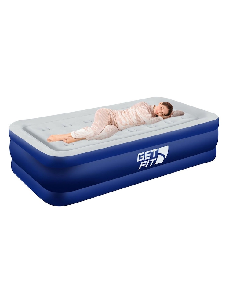 Get Fit Blue Premium Air Bed with Pillows and Built in Pump - Image 1 of 7