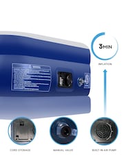 Get Fit Blue Premium Air Bed with Pillows and Built in Pump - Image 3 of 7