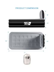 Get Fit Grey Premium Air Bed With Headboard and Built In Pump - Image 1 of 6