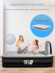Get Fit Grey Premium Air Bed With Headboard and Built In Pump - Image 3 of 6