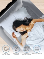 Get Fit Grey Premium Air Bed With Headboard and Built In Pump - Image 4 of 6
