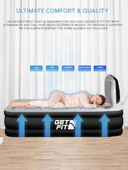 Get Fit Grey Premium Air Bed With Headboard and Built In Pump - Image 5 of 6