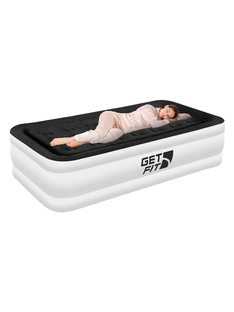 Get Fit White/Black Premium Air Bed with Pillows and Built in Pump - Image 1 of 7