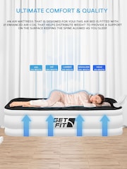 Get Fit White/Black Premium Air Bed with Pillows and Built in Pump - Image 6 of 7