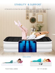Get Fit White/Black Premium Air Bed with Pillows and Built in Pump - Image 7 of 7