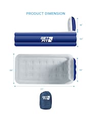 Get Fit Blue Premium Air Bed With Headboard and Built In Pump - Image 2 of 7