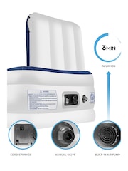 Get Fit White Premium Air Bed With Headboard and Built In Pump - Image 1 of 2