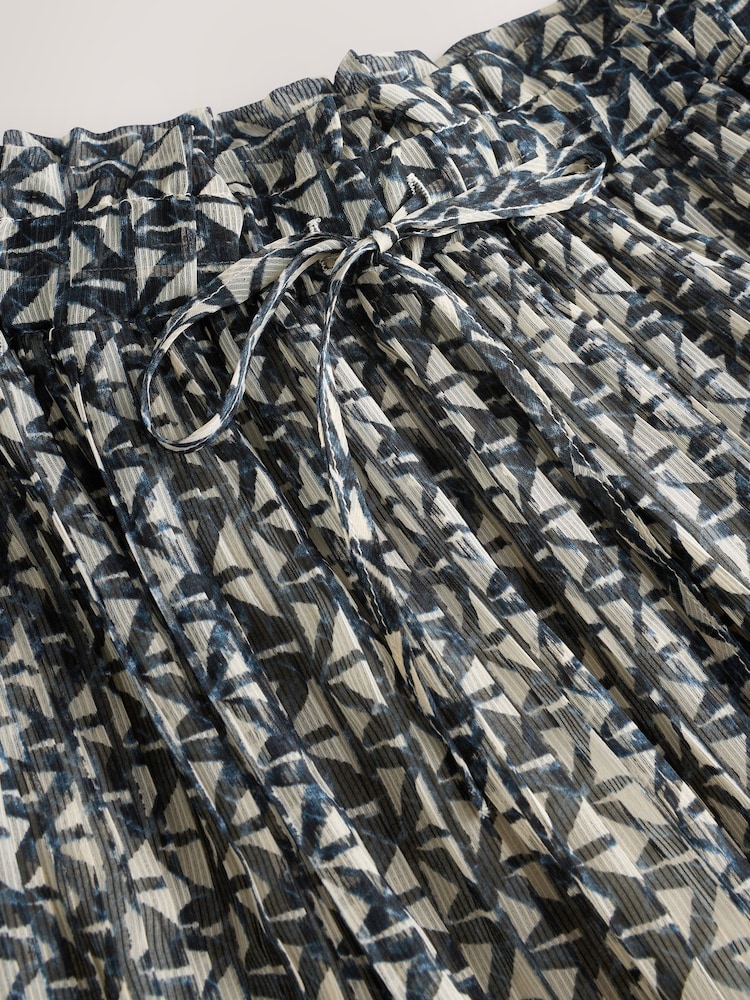 Sort/hvid geometrisk - Midi-nederdel med tryk - Image 7 of 7
