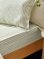 Yard Forest Hebden Striped 100% Cotton Fitted Sheet - Image 1 of 1