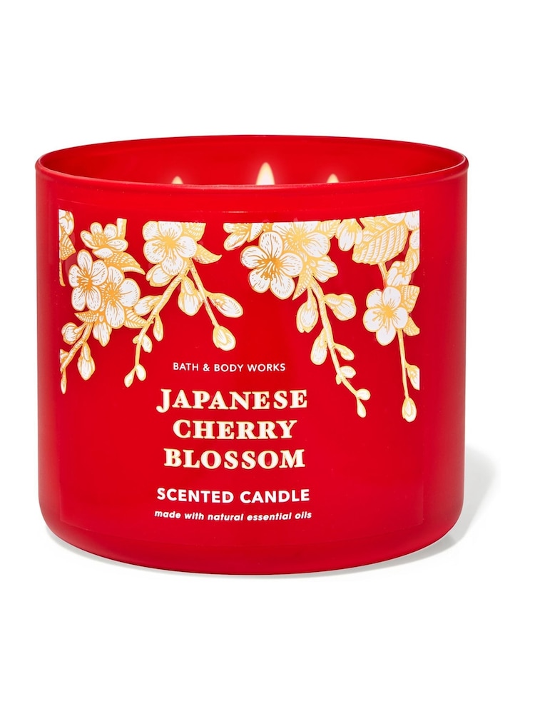 Bath & Body Works Japanese Cherry Blossom 3-Wick Candle 14.5 oz / 411 g - Image 1 of 1