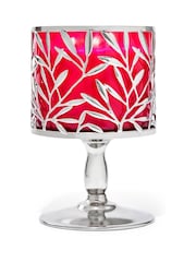 Bath & Body Works Nickel Vine Leaf Pedestal 3-Wick Candle Holder - Image 1 of 1
