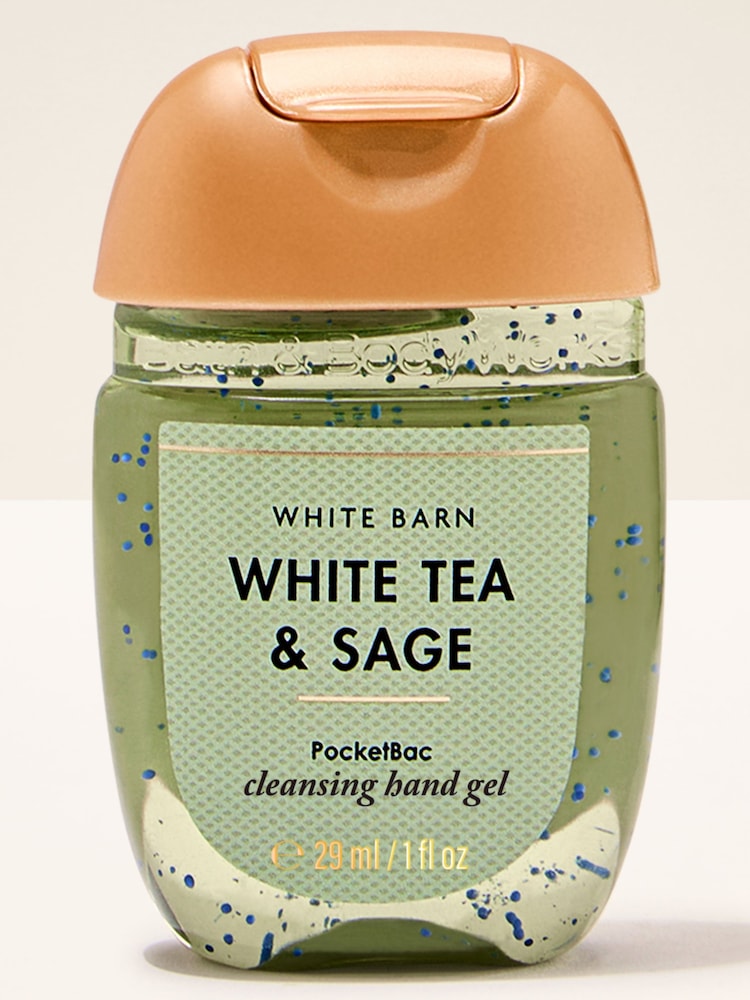 Bath & Body Works White Tea and Sage PocketBac Cleansing Hand Gel 29ml - Image 1 of 2
