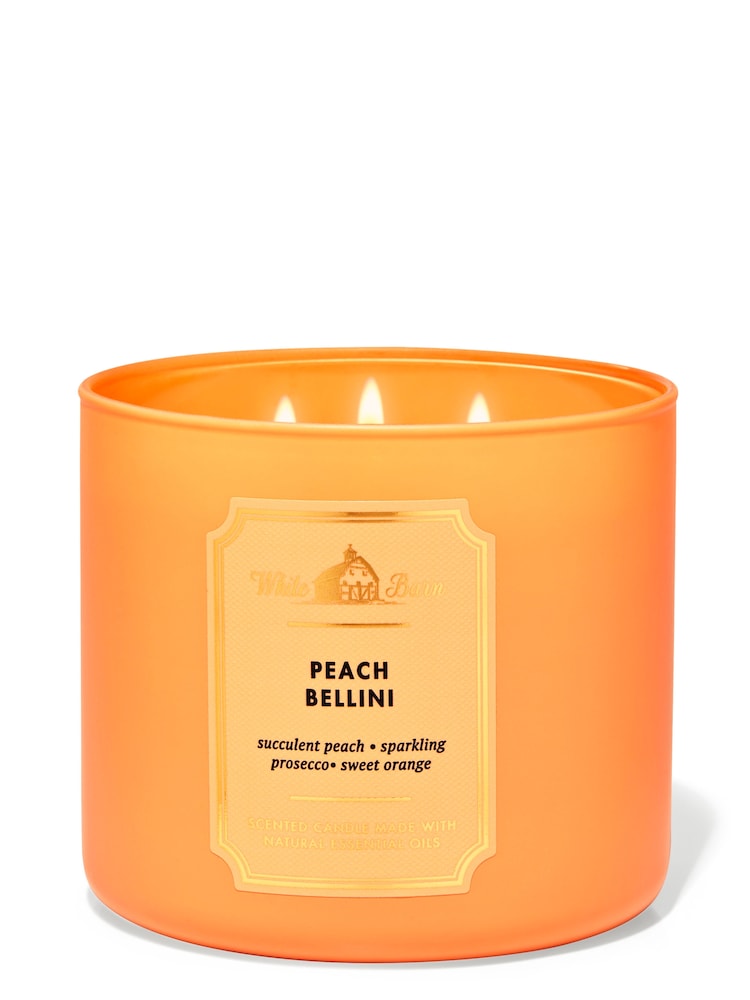 Bath & Body Works Peach Bellini 3-Wick Candle 14.5 oz / 411 g - Image 1 of 1
