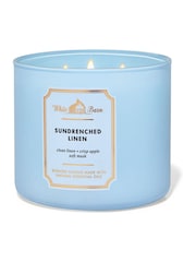 Bath & Body Works SunDrenched Linen 3-Wick Candle 14.5 oz / 411 g - Image 1 of 1