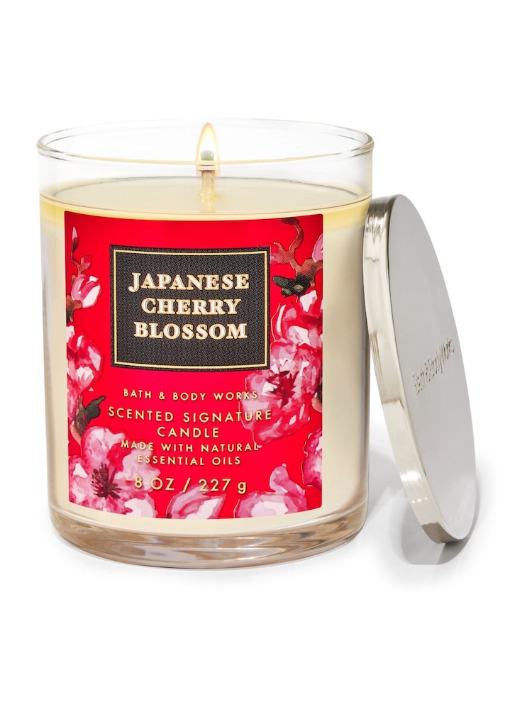 Bath & Body Works Japanese Cherry Blossom Single Wick Candle 8 oz / 227 g - Image 1 of 1