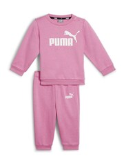 Puma Pink Essentials Minicats Baby Unisex Crew Neck & Joggers Set - Image 1 of 2