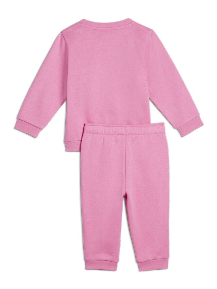 Puma Pink Essentials Minicats Baby Unisex Crew Neck & Joggers Set - Image 2 of 2