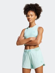 adidas originals Green Ribbed Crop Vest - Image 1 of 6