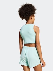 adidas originals Green Ribbed Crop Vest - Image 2 of 6