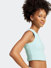 adidas originals Green Ribbed Crop Vest - Image 4 of 6