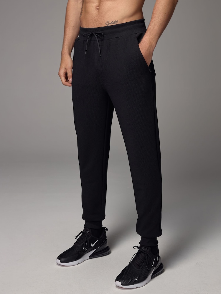 Black Active Gym Texture Training Joggers - Image 1 of 9