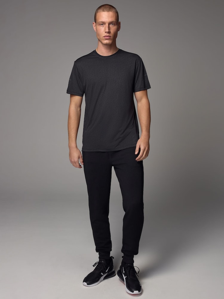 Black Active Gym Texture Training Joggers - Image 2 of 9
