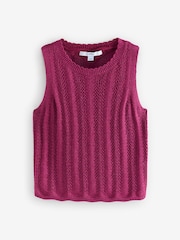 Pink Stitch Detail Sparkle Tank - Image 6 of 8