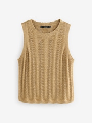 Gold Stitch Detail Sparkle Tank - Image 4 of 6