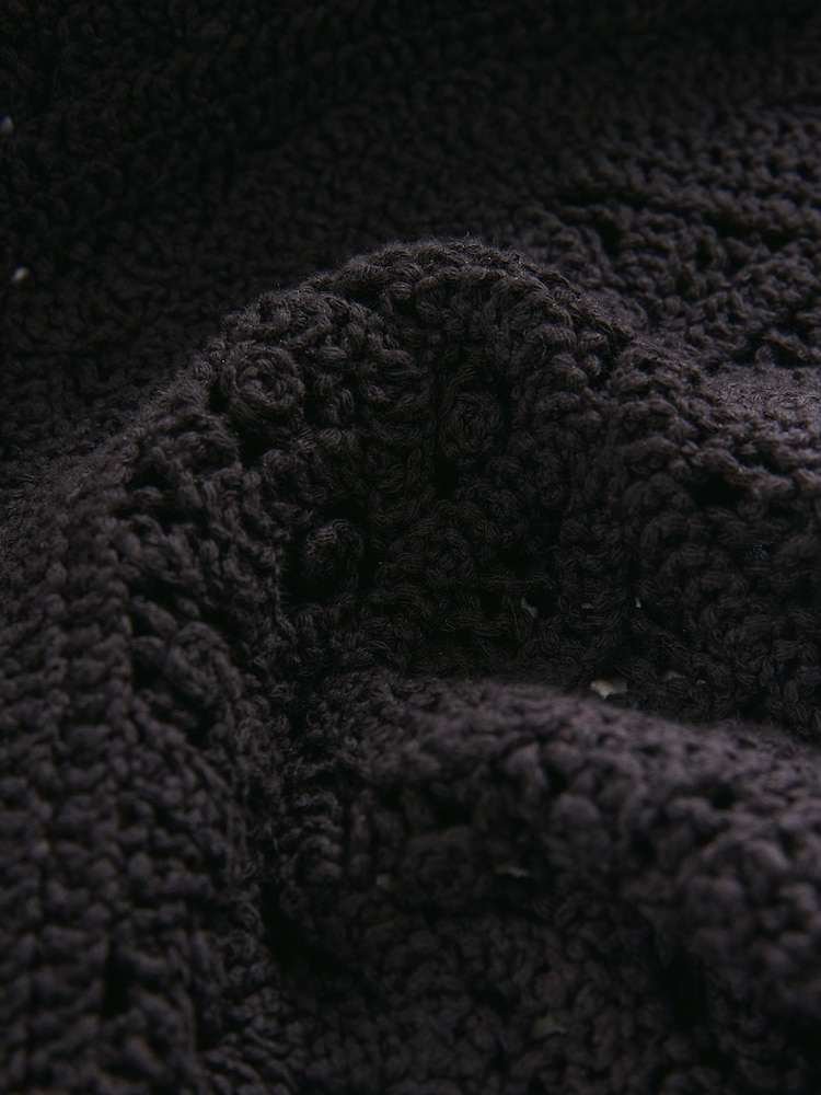 Black Crochet Lace Crew Neck Tank Top - Image 7 of 7