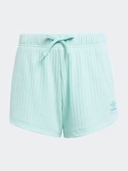 adidas originals Green Ribbed Shorts - Image 1 of 2