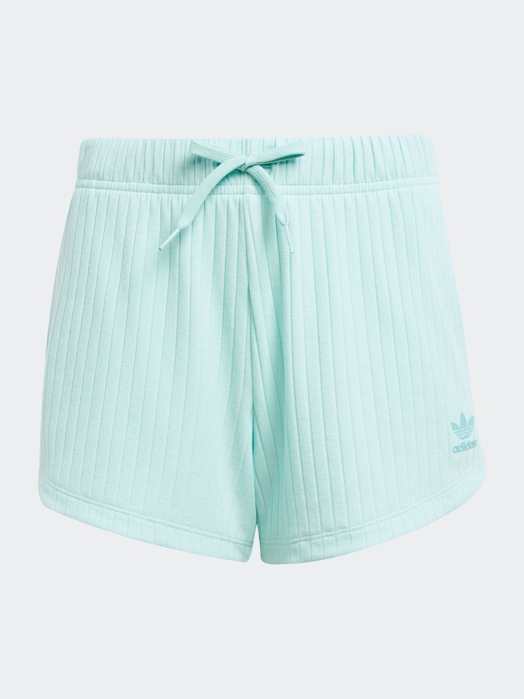 adidas originals Green Ribbed Shorts - Image 1 of 2