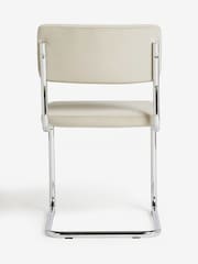 Set of 2 Soft Velvet Pebble Kai Chrome Leg Dining Chairs - Image 7 of 8
