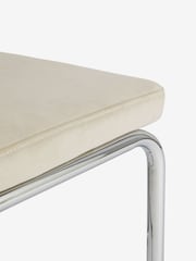 Set of 2 Soft Velvet Pebble Kai Chrome Leg Dining Chairs - Image 8 of 8