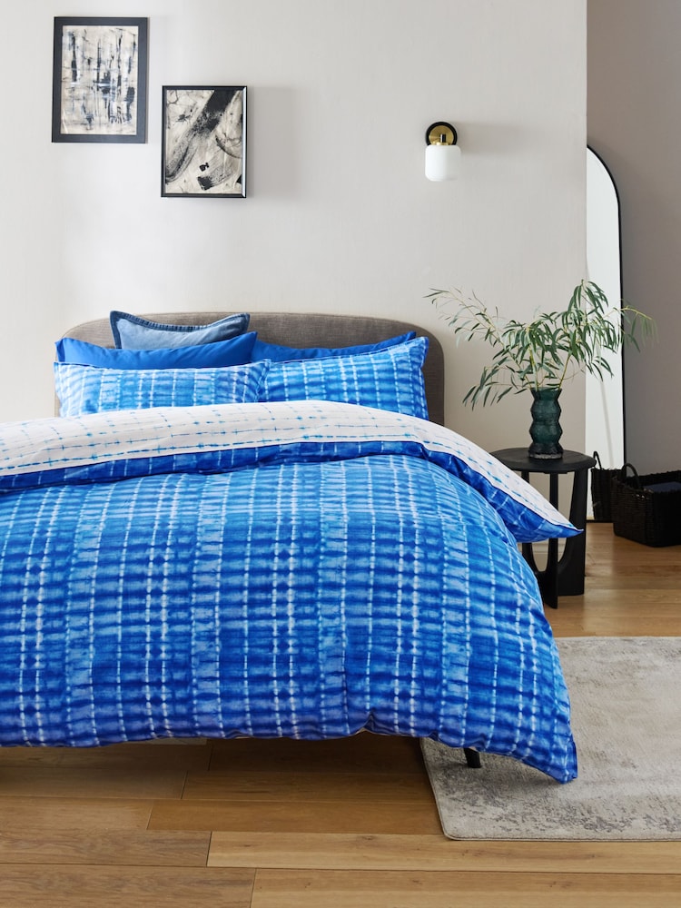 100% Cotton Tie Dye Reversible Duvet Cover and Pillowcase Set - Изображение 1 из 6