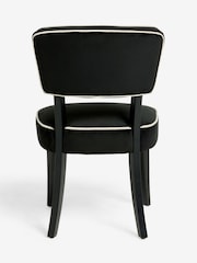 Set of 2 Soft Velvet Black Remi Dining Chairs - Image 8 of 10