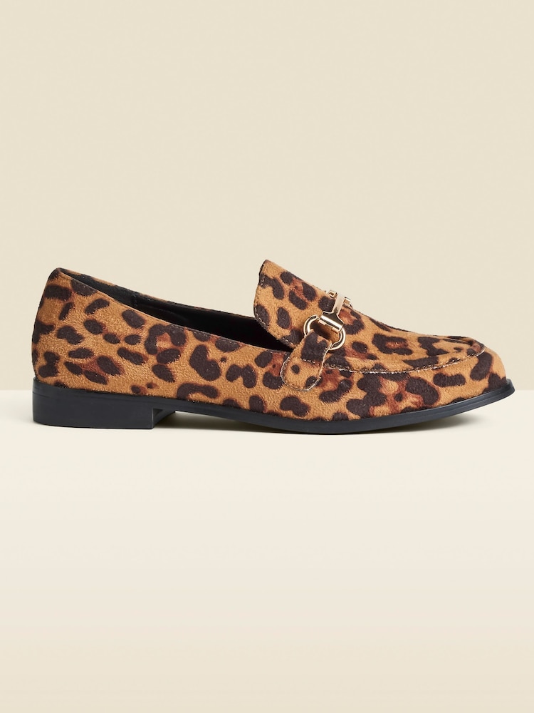 Sosandar Leopardji potisk; vzorec Snaffle Trim Mule mokasini - Slika 2 iz 4 Sosandar Leopardji potisk; vzorec Snaffle Trim Mule mokasini - Slika 2 iz 4