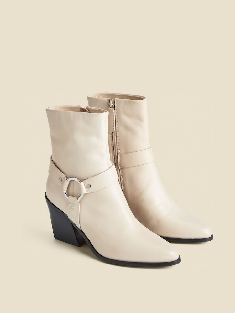 Sosandar Natural Western Style Leather Boots - Image 1 of 4