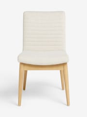 Set of 2 Tweedy Plain Light Natural Atlas Light Wood Leg Dining Chairs - Image 3 of 9