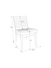 Set of 2 Tweedy Plain Light Natural Atlas Light Wood Leg Dining Chairs - Image 4 of 9