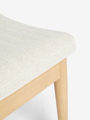 Set of 2 Tweedy Plain Light Natural Atlas Light Wood Leg Dining Chairs - Image 8 of 9