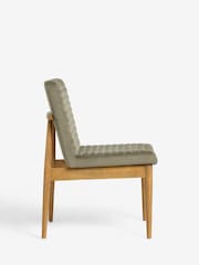 Set of 2 Soft Velvet Sage Green Atlas Dark Wood Leg Dining Chairs - Image 6 of 9